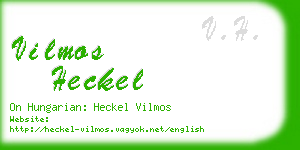 vilmos heckel business card